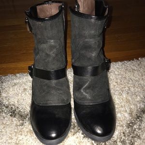BLACK SUEDE DONALD J. PILNER BOOTS!!!